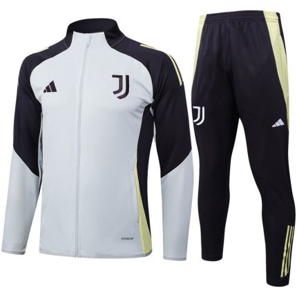 Mens Juventus Jacket + Pants Training Suit Light Grey 2025/26