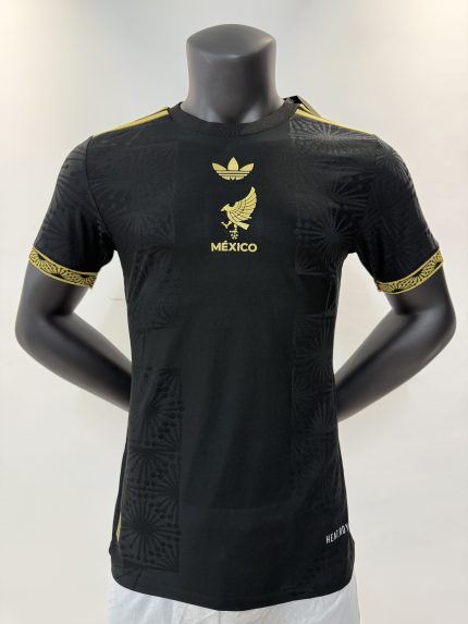 Mexico 2025 Gold Cup Black Authentic Short Sleeve Jersey